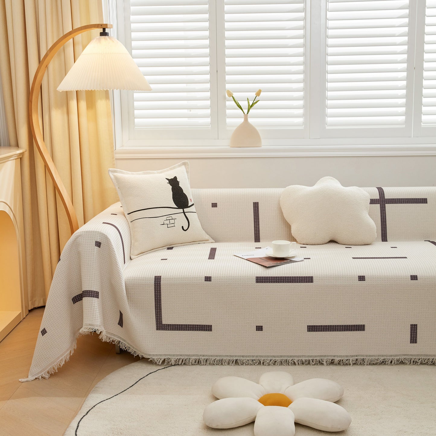 High-Quality Fabric Non-Slip Sofa Cover Throw, Throw Blankets for Couch, Furniture Covers for Pets