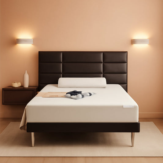 Memory Foam Mattress Full Size White Grey Hypoallergenic