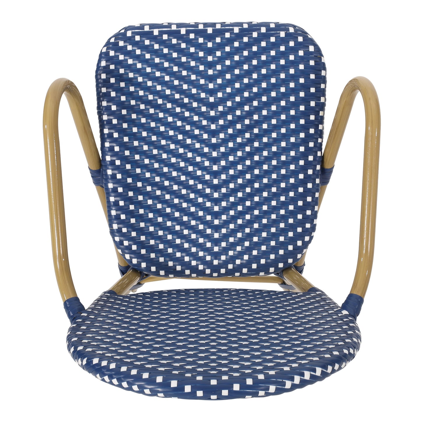 Outdoor PE Rattan and Aluminum 3 Piece French Bistro Set