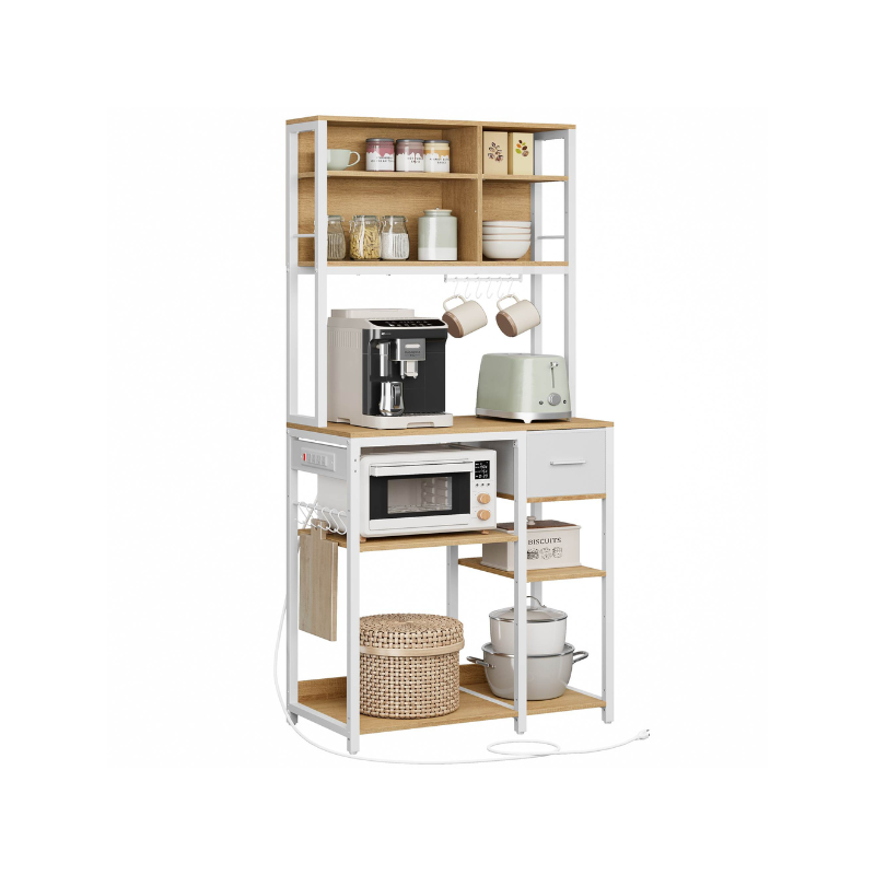 Bakers Rack with Charging Station