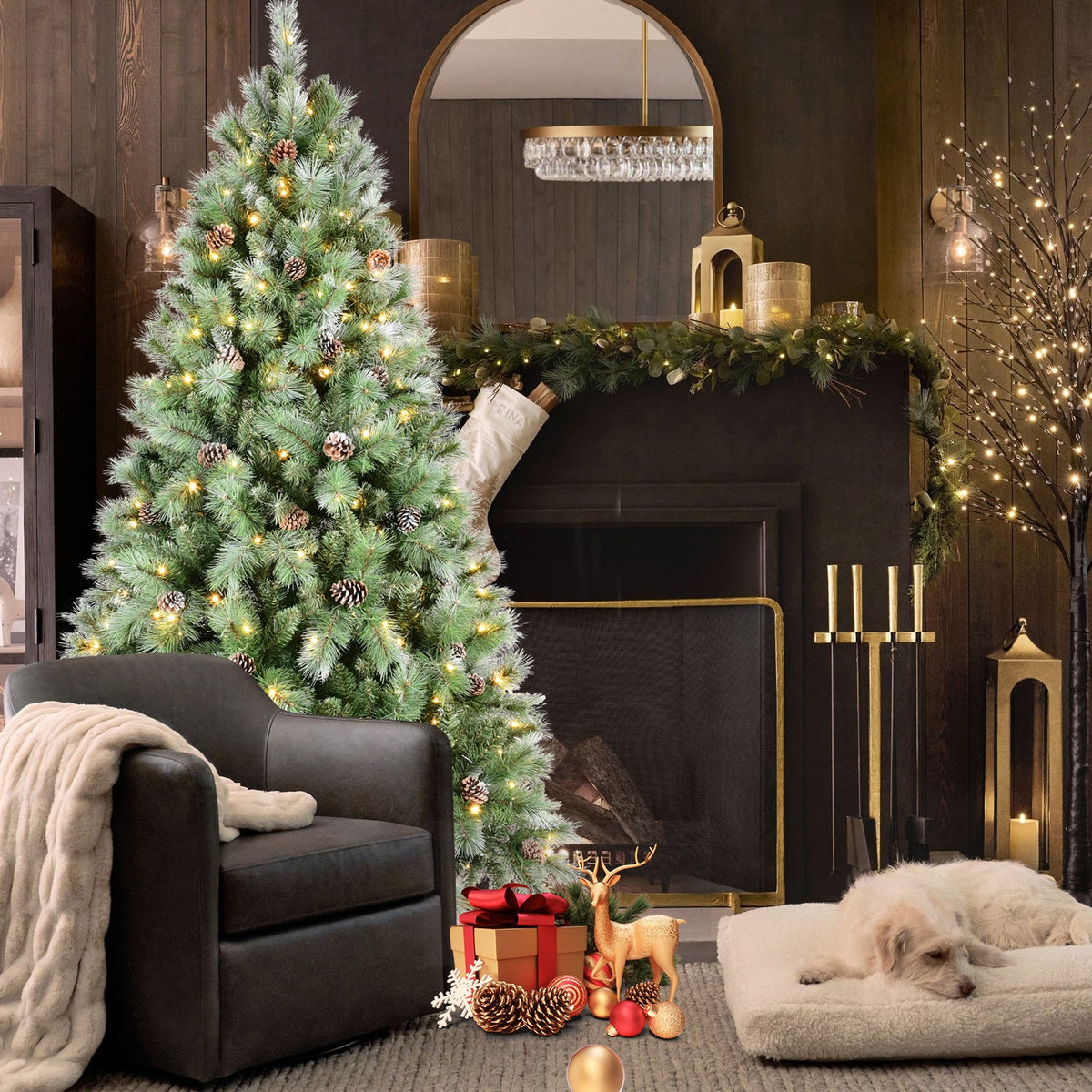 5FT Christmas Tree with 51 Pine Cones