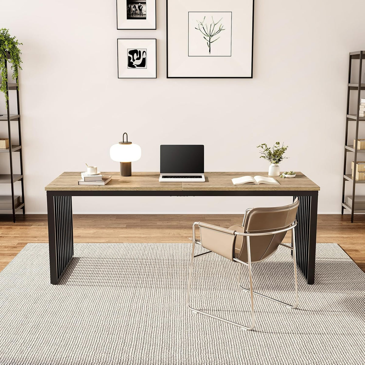 78.74 Inches Double Computer Desk for 2 Person