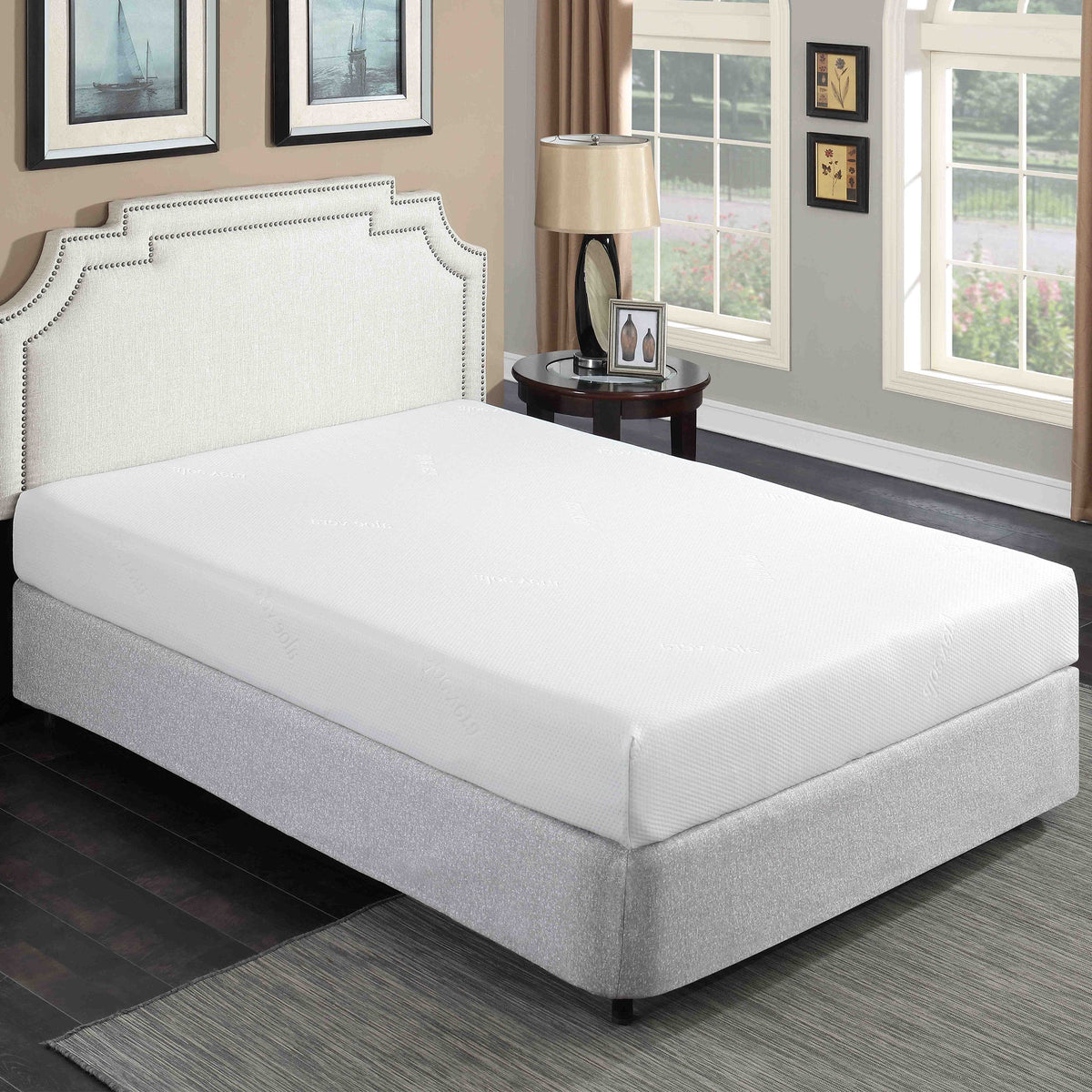 Plush 8" Medium Gel Memory Foam Mattress for King Size Bed in a Box