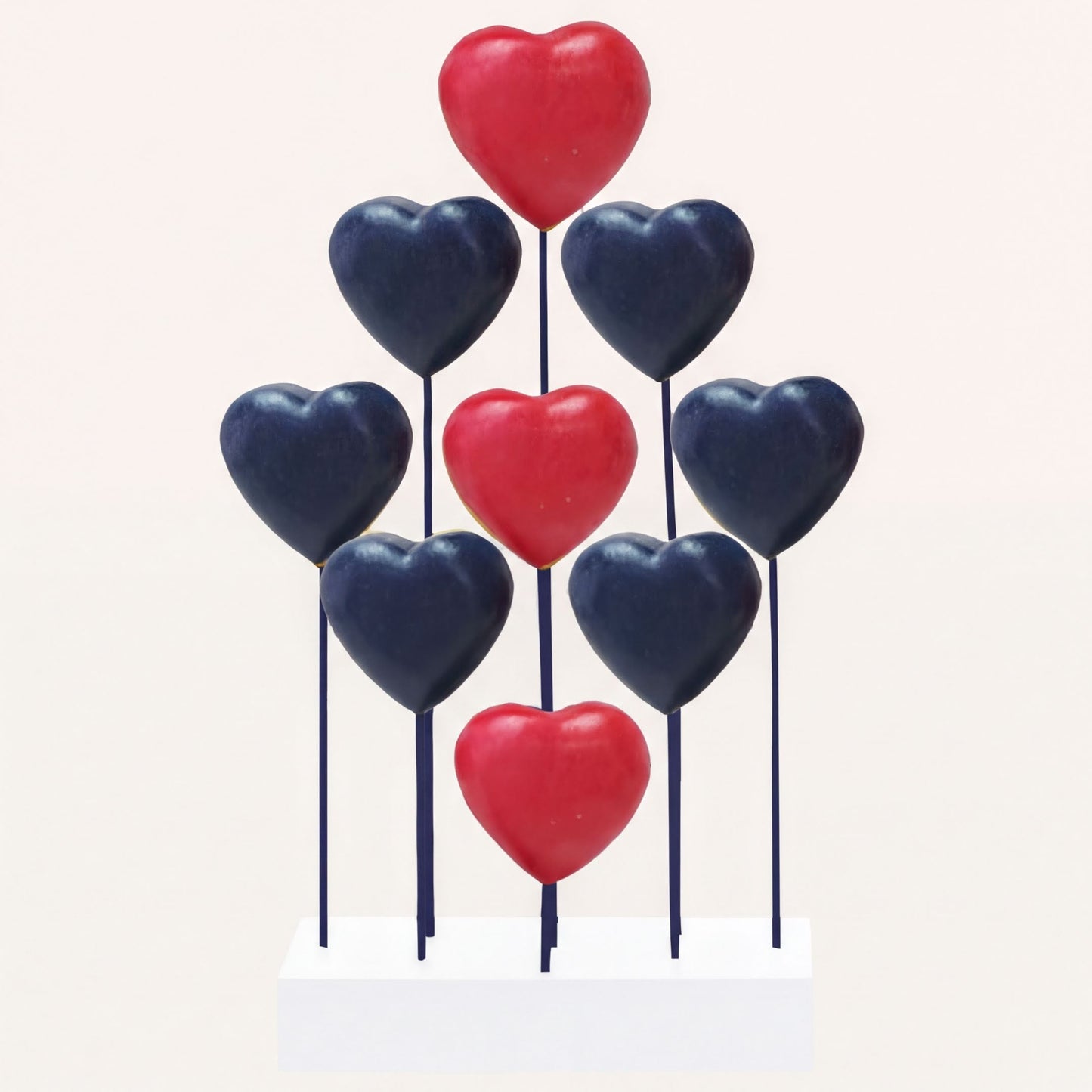 Wooden Heart Sculpture – Handmade Wooden Art Patriotic Home Decor with USA Flag Design