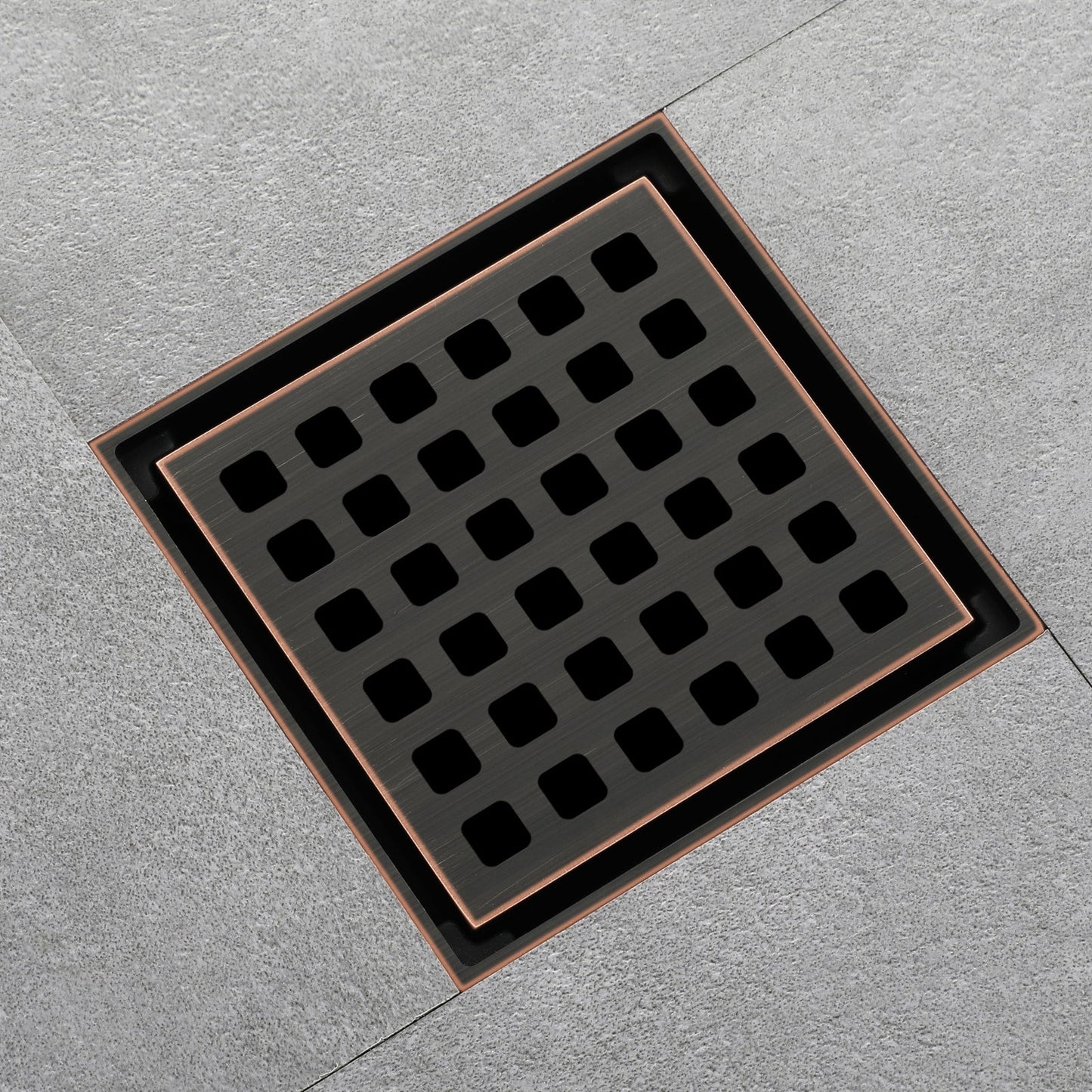 Oil rubbered bronze brass shower drain 4 or 8 inch  with ABS base
