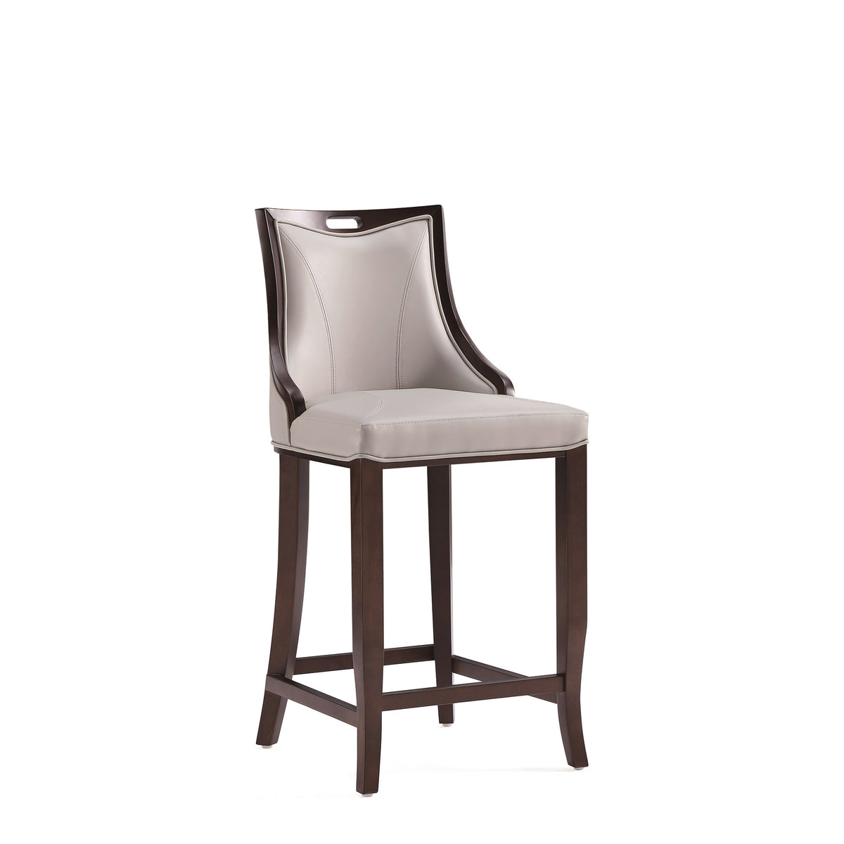 Emperor Wood Upholstered Barstool
