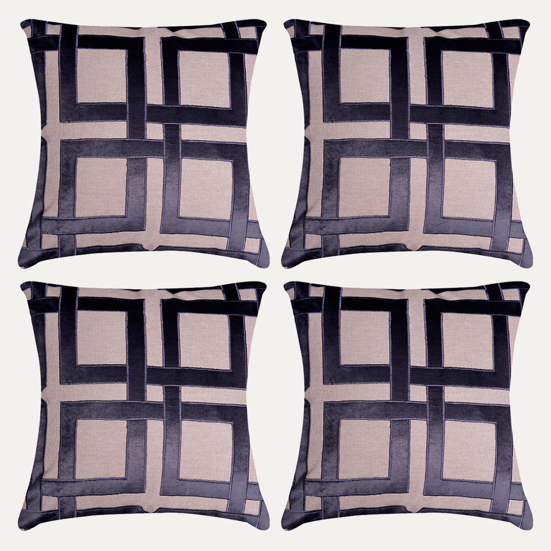 Throw Pillow Covers - Beige Brown Decorative Cushion Covers 20 x 20 Inch