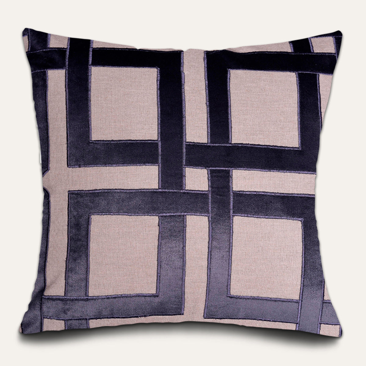 Throw Pillow Covers - Beige Brown Decorative Cushion Covers 20 x 20 Inch
