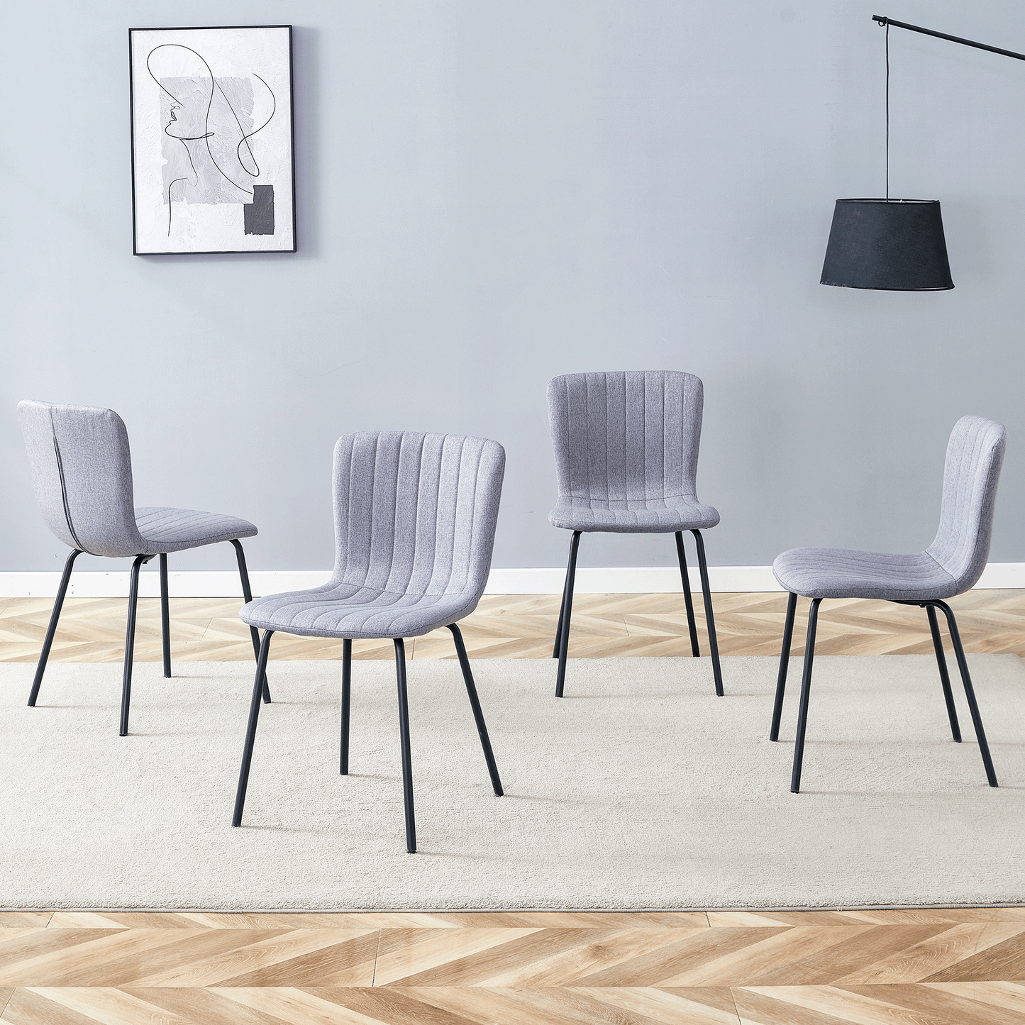 Luxury Minimalist Chairs - Set of 4 High Quality Dining Chairs