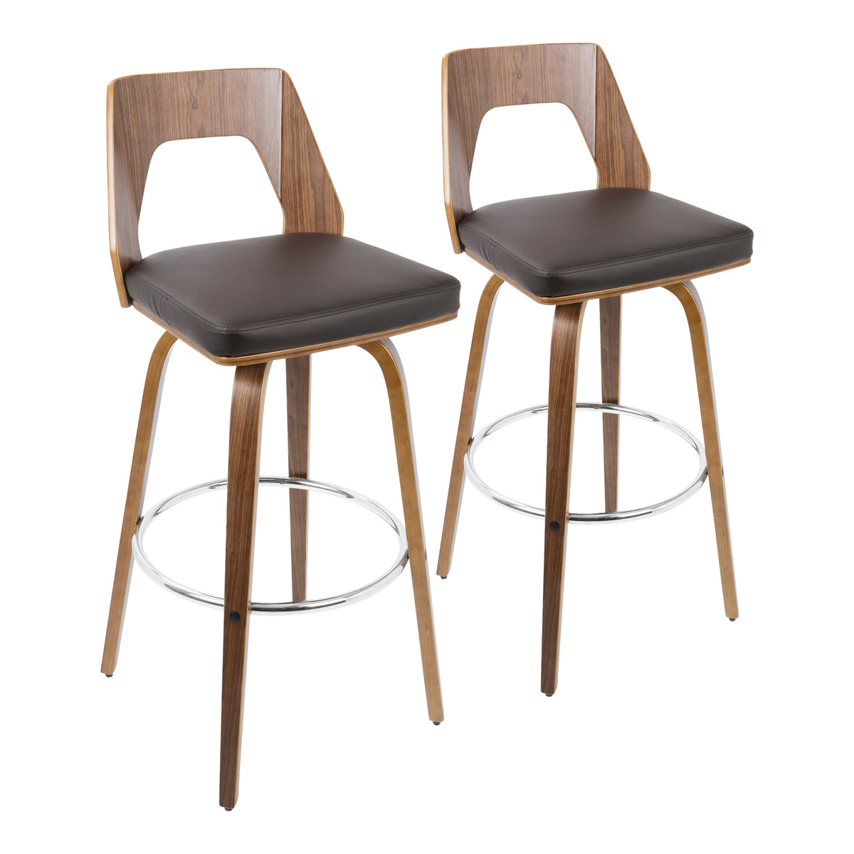 Mid-Century Modern Barstool Set of 2