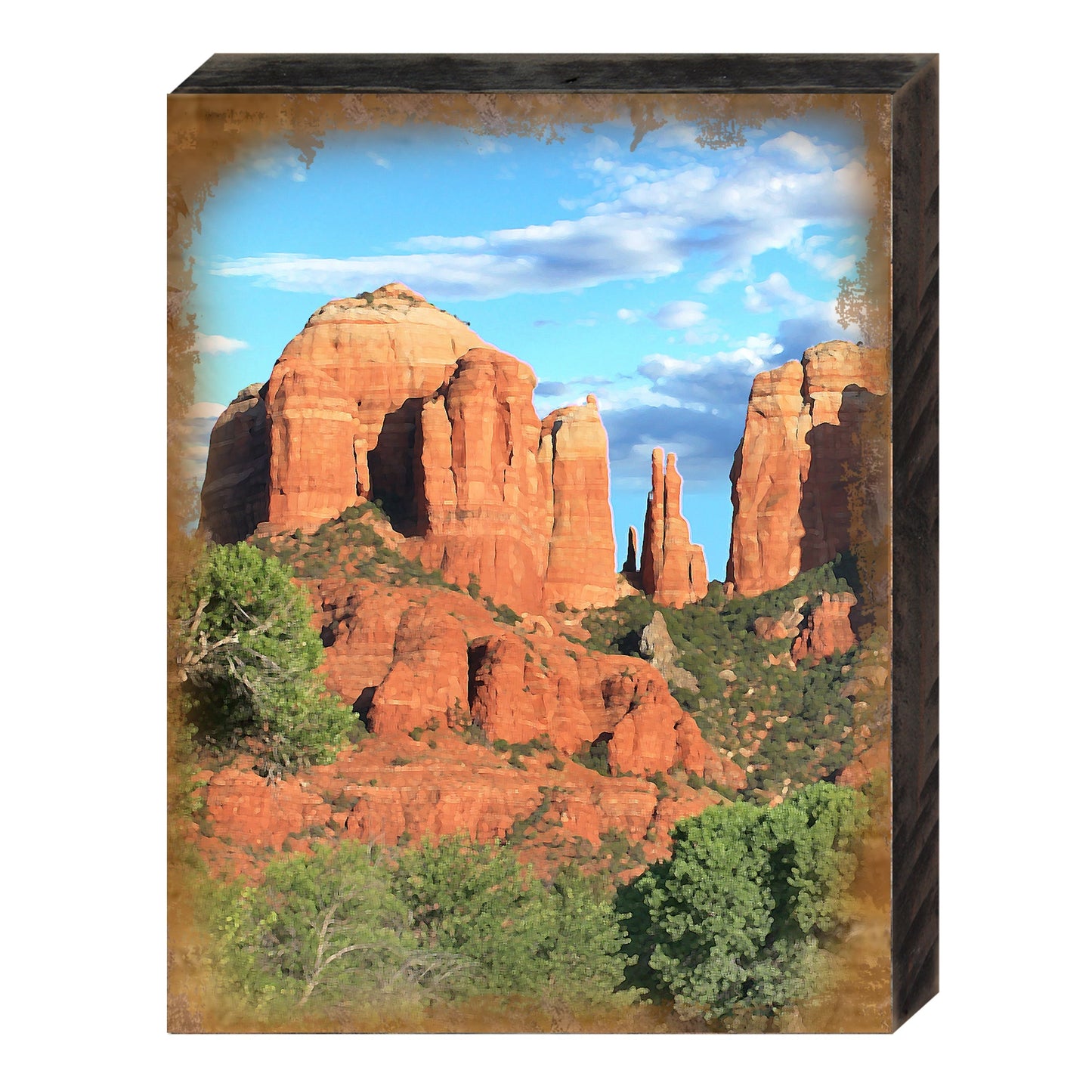 Canyon Greenery Art Wooden Wall Art by Nature Wonders - Wildlife Holiday Decor - 95283B