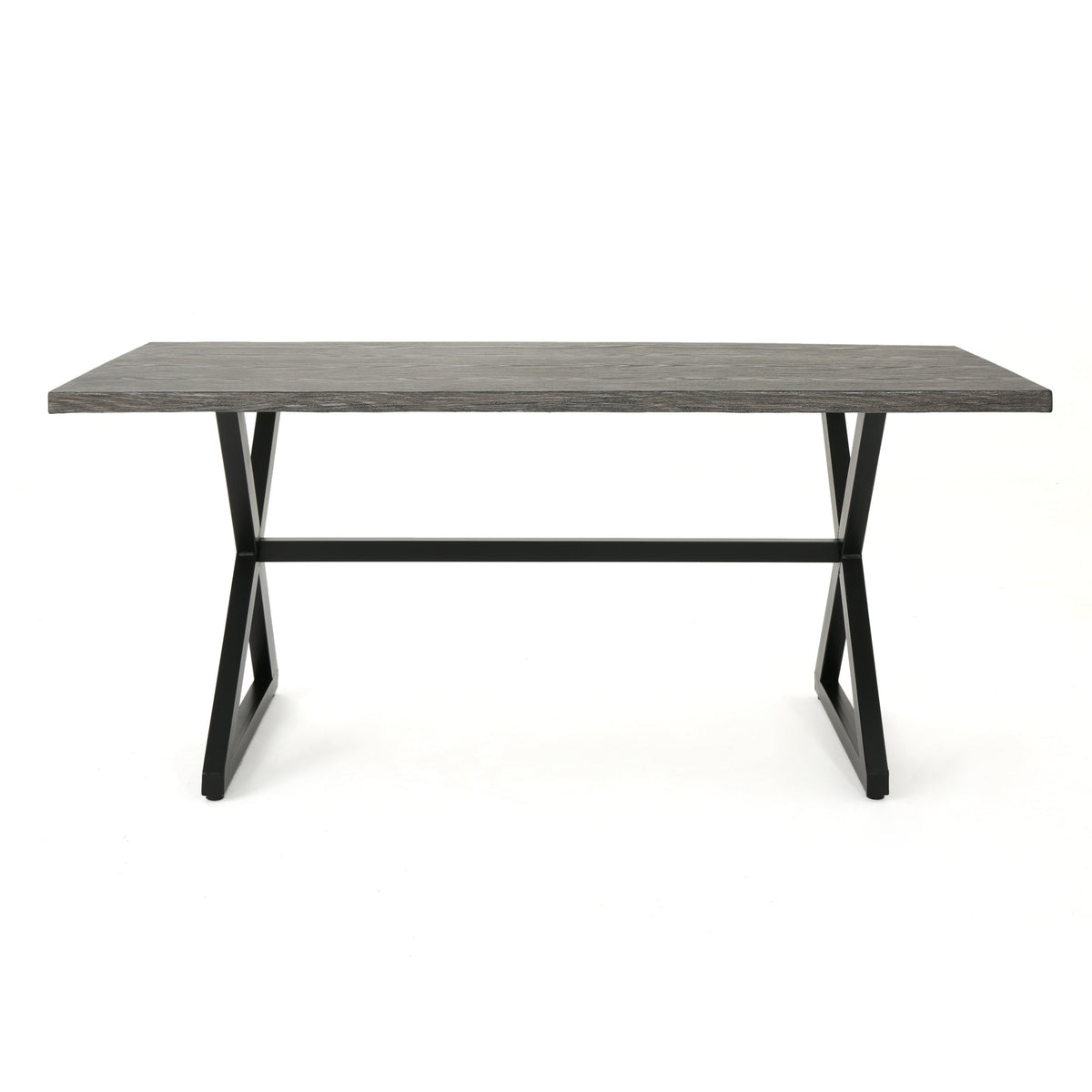 Rolando Outdoor Aluminum Dining Table with Steel Frame