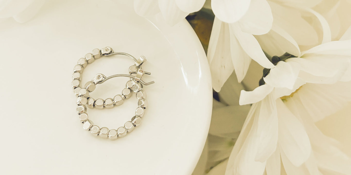 Beautiful Gold or Silver Glimmer Hoop Earrings
