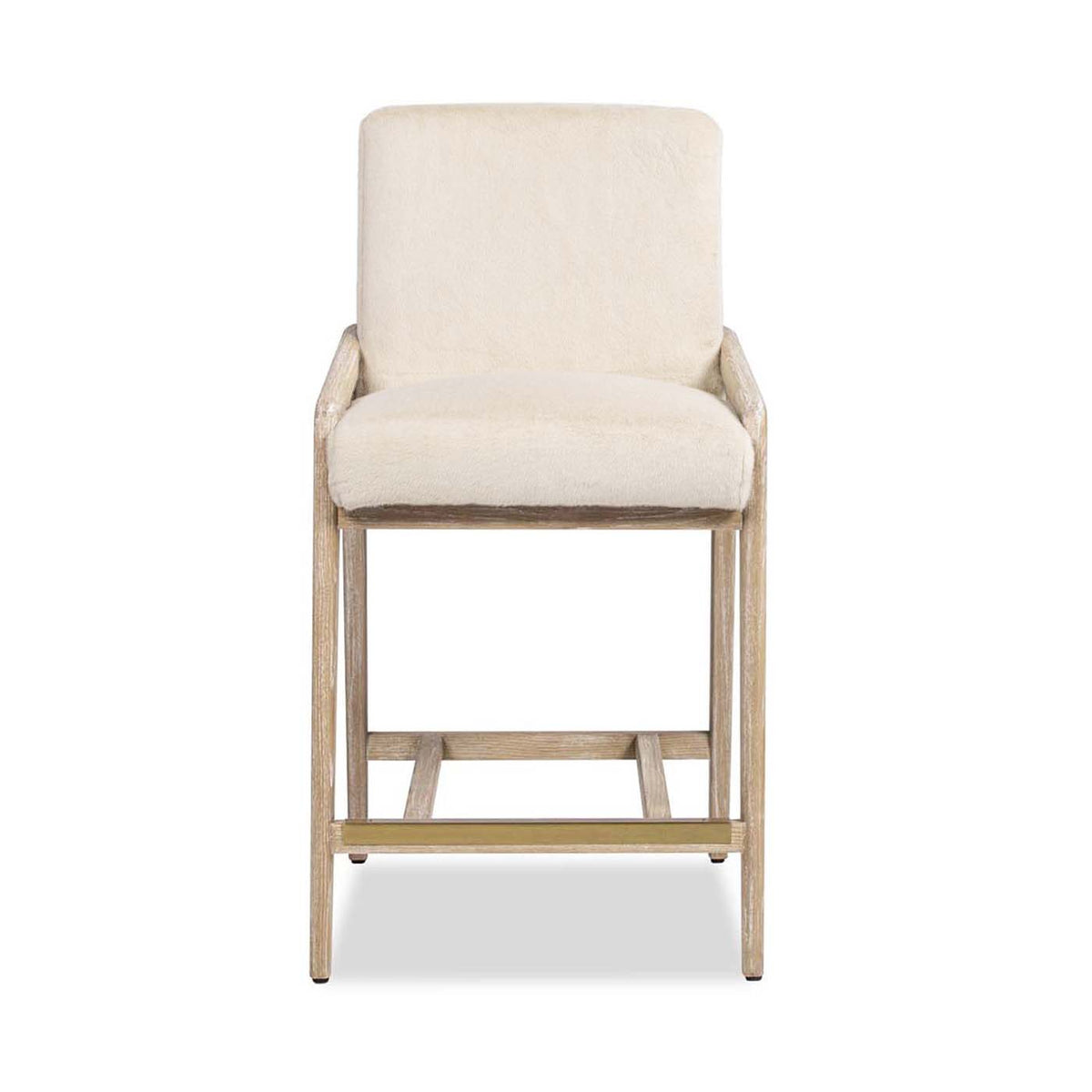Arizona 25.5" Solid Ash Wood Upholstered Counter Stool