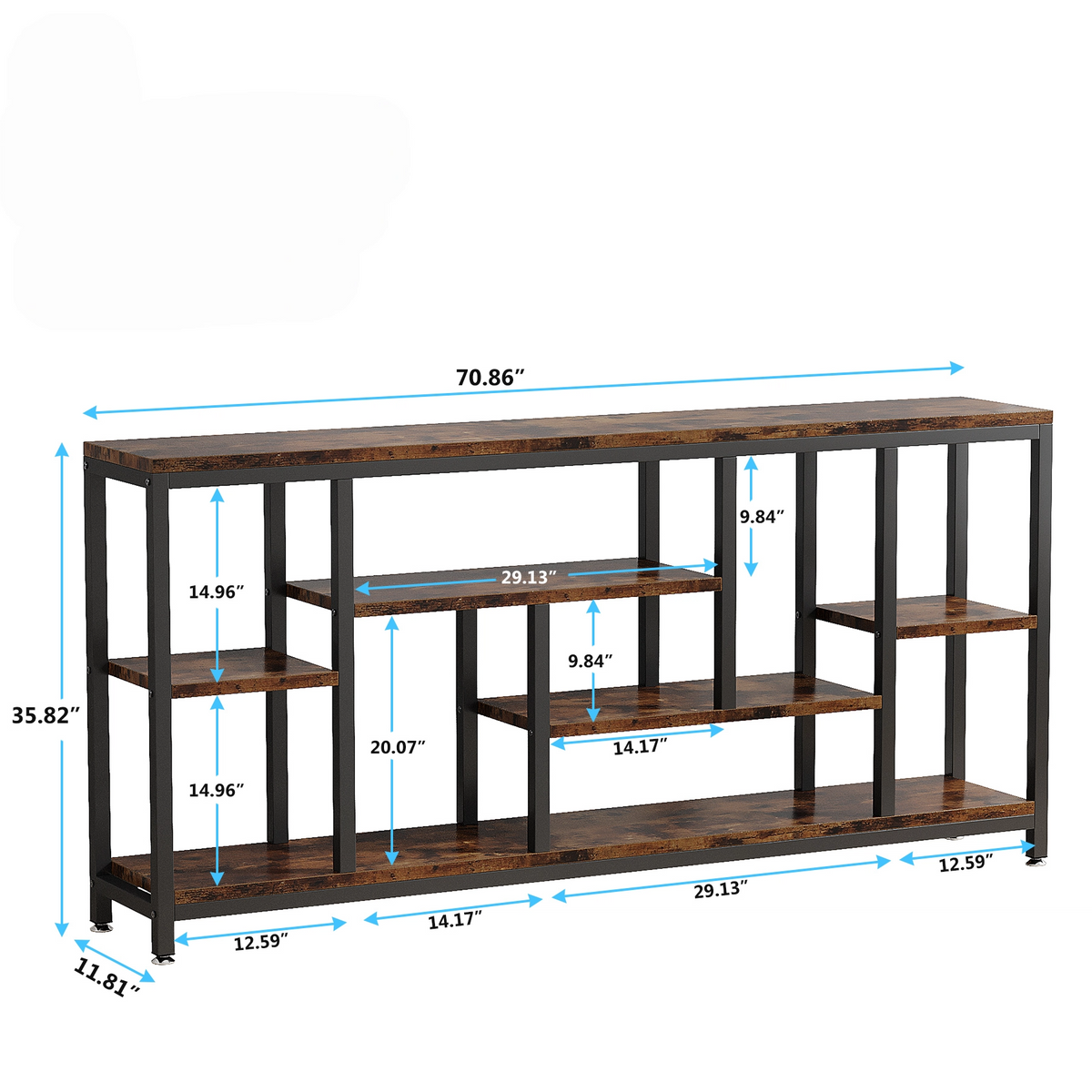 70.9" Extra Long Industrial Console Table