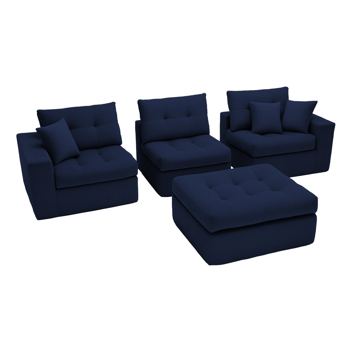 Corduroy Corner Chaise Compression Sofa Bed