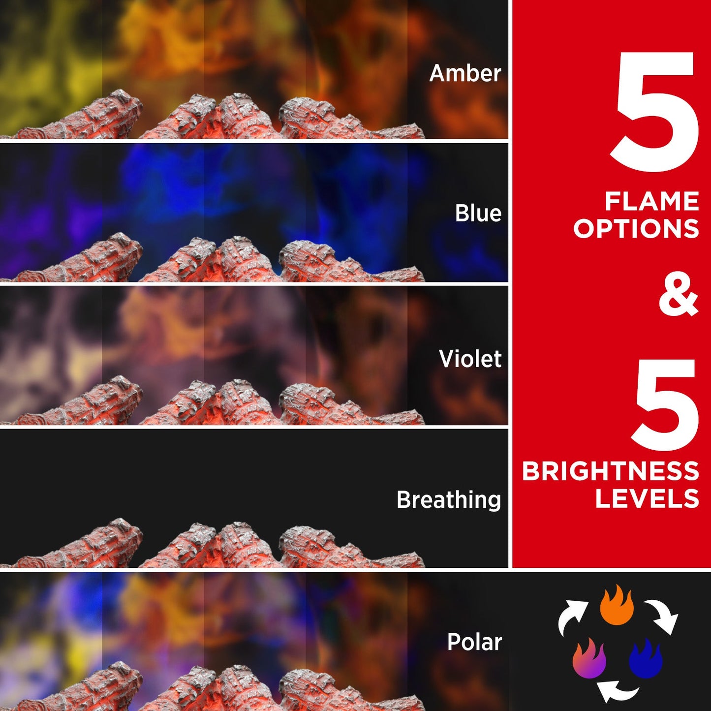 Eternal Flame EF26-PB Electric Fireplace Logs