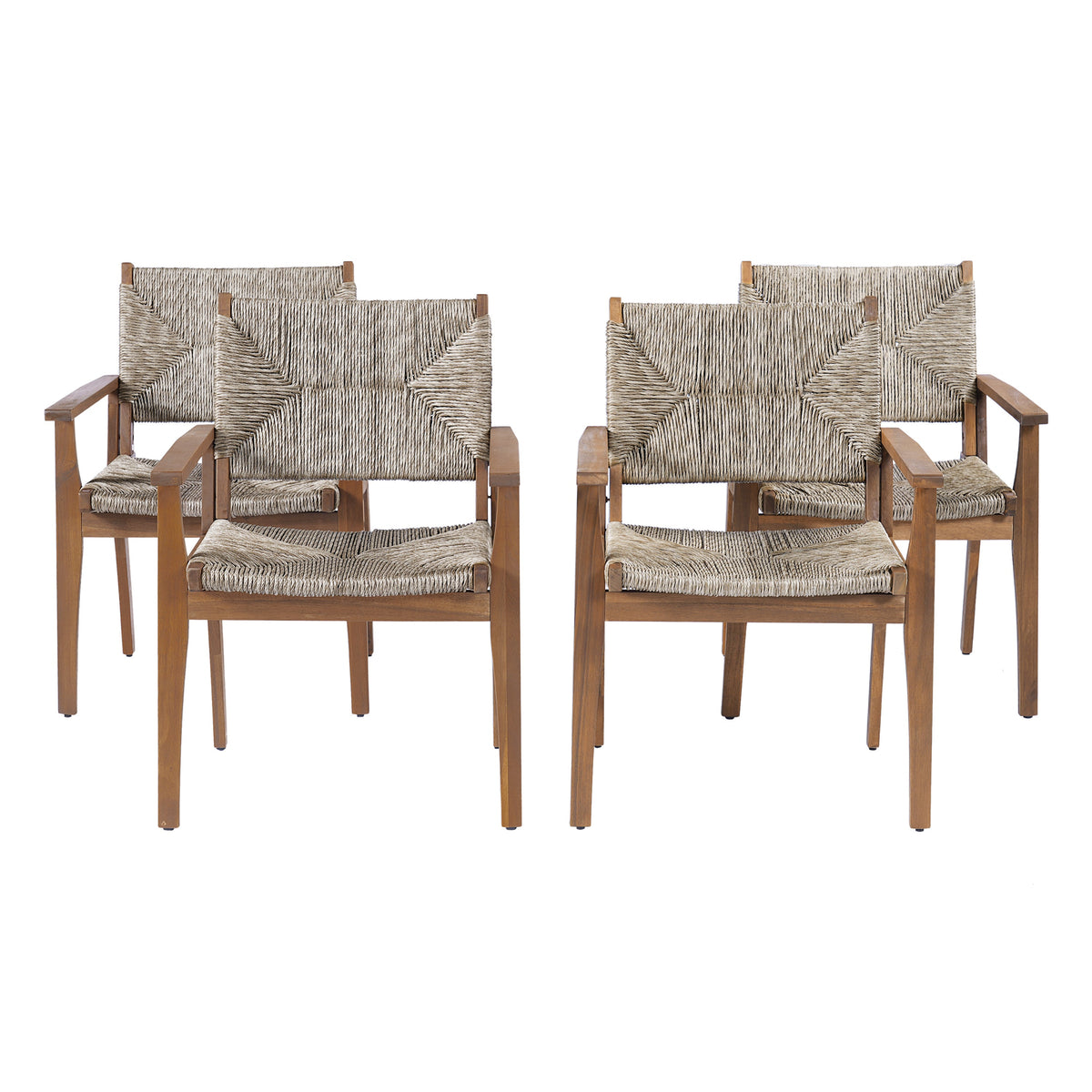 Durable Outdoor Dining Chair with Acacia Wood Frame