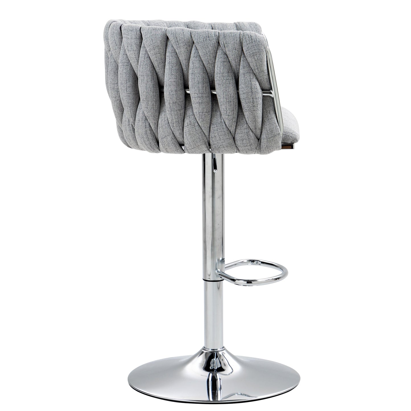 360° Fabric Cover Swivel Bar Stools Set of 2
