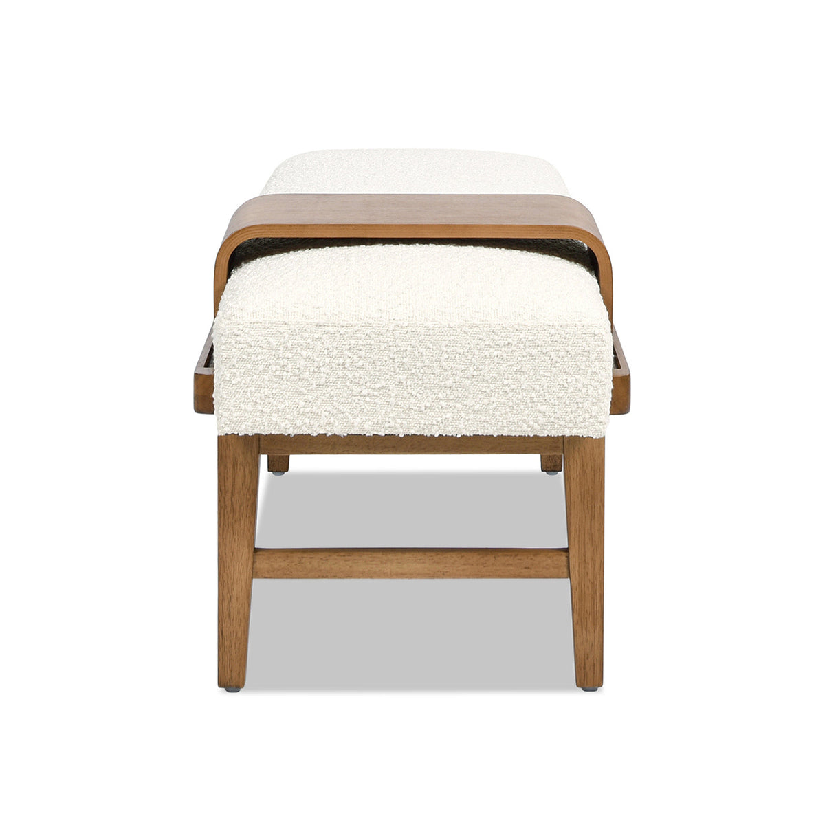 Billie 52" Modern Telephone Bench with Sliding Shelf