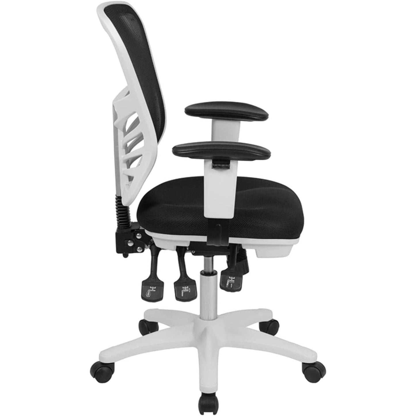 Black Mesh Executive Office Chair With Adjustable Arms