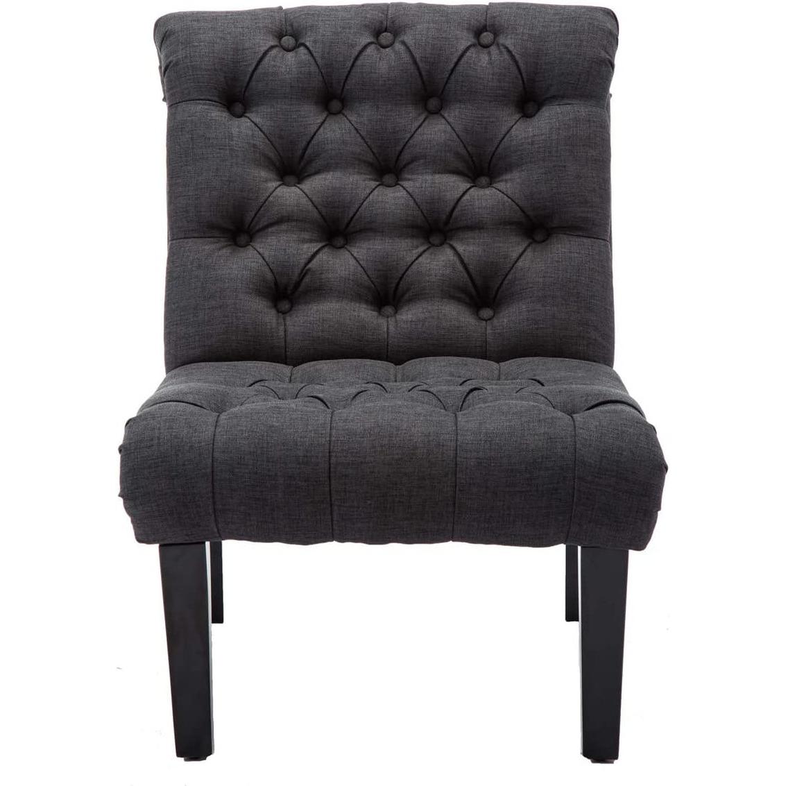 Gray Accent Chair With Wood Legs For Living Room Decor