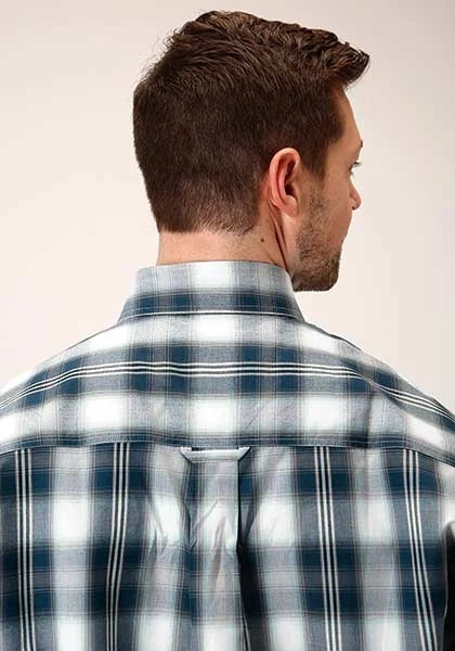 Roper 1373 West Plaid (Blue) - Men's Western Shirt