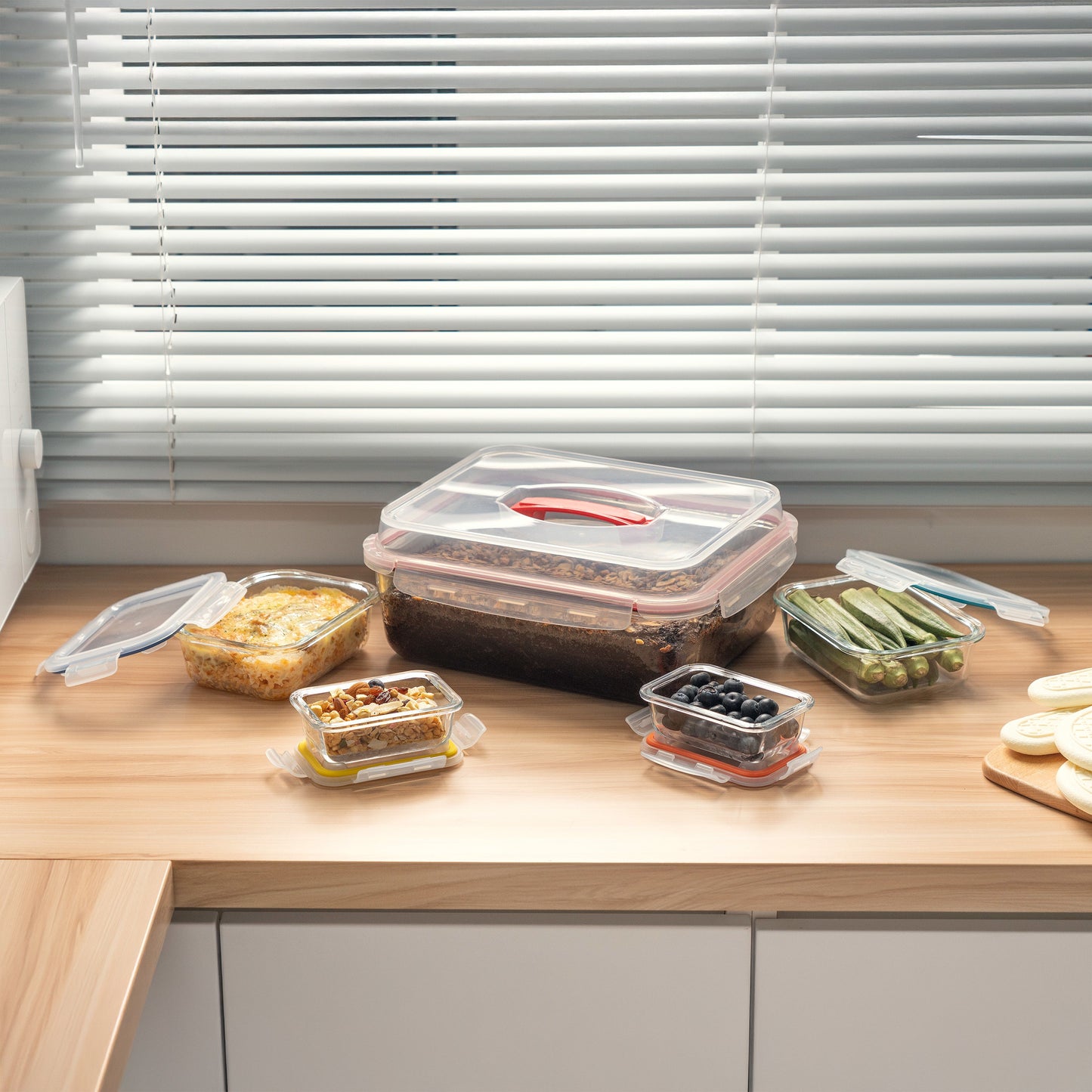 Bake & Carry Glass Set (5 Containers, Vanilla)