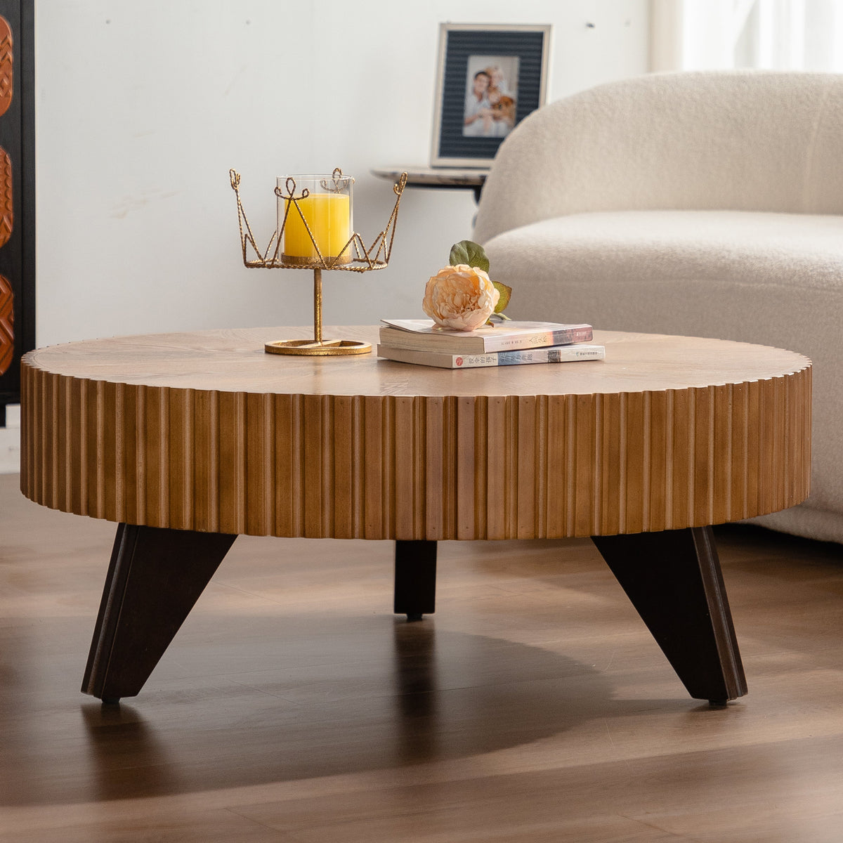35.4" Round Retro Coffee Table