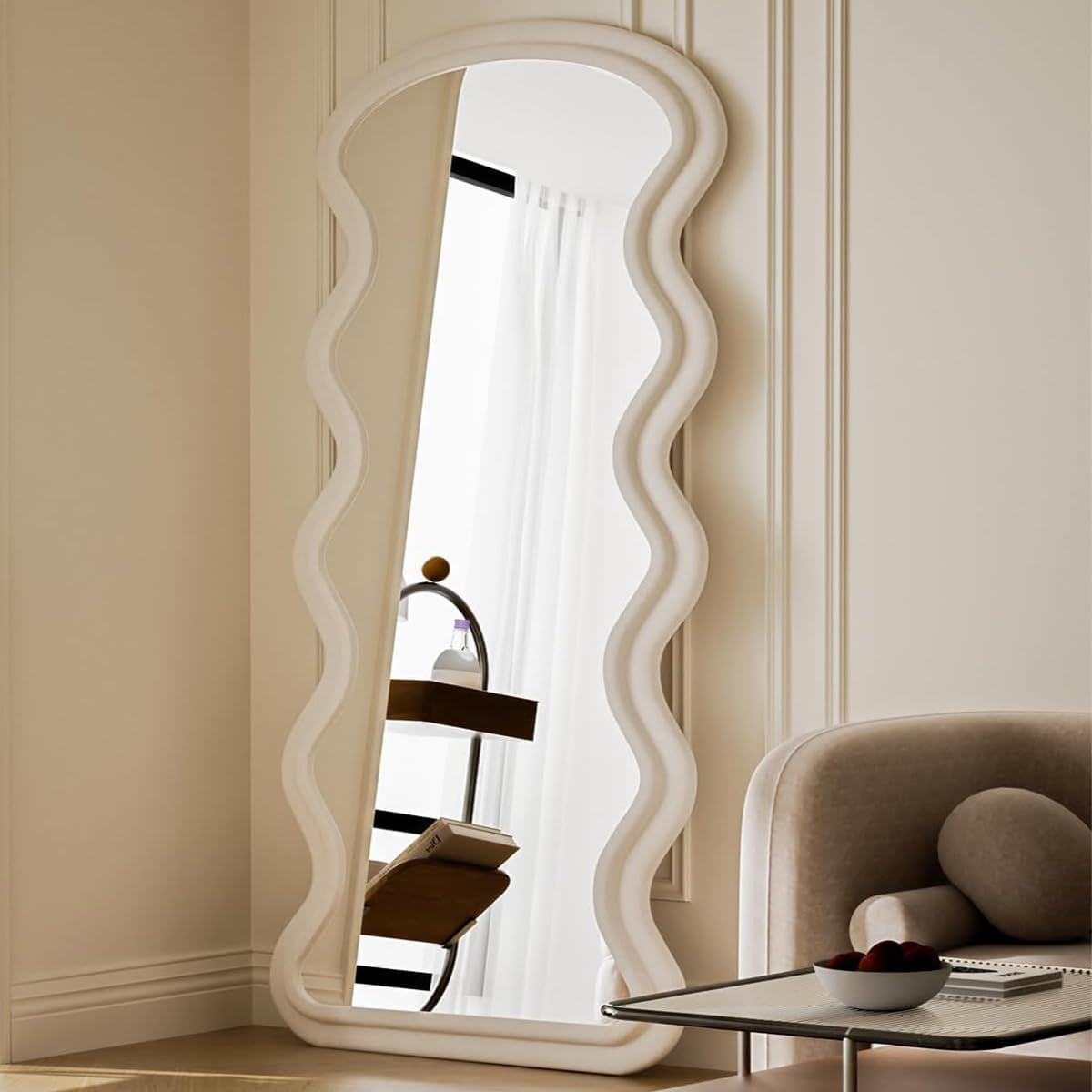 71 Inch Full Length Freestanding Floor Mirror White