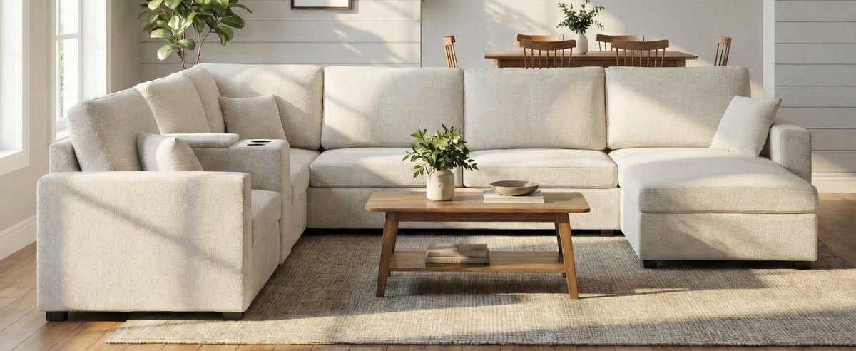 5-Seat Modular Sectional Sofa Couch
