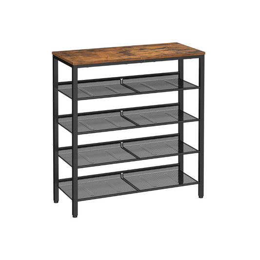 5-Tier Shoe Rack with Storage Shelves and Spacious Top
