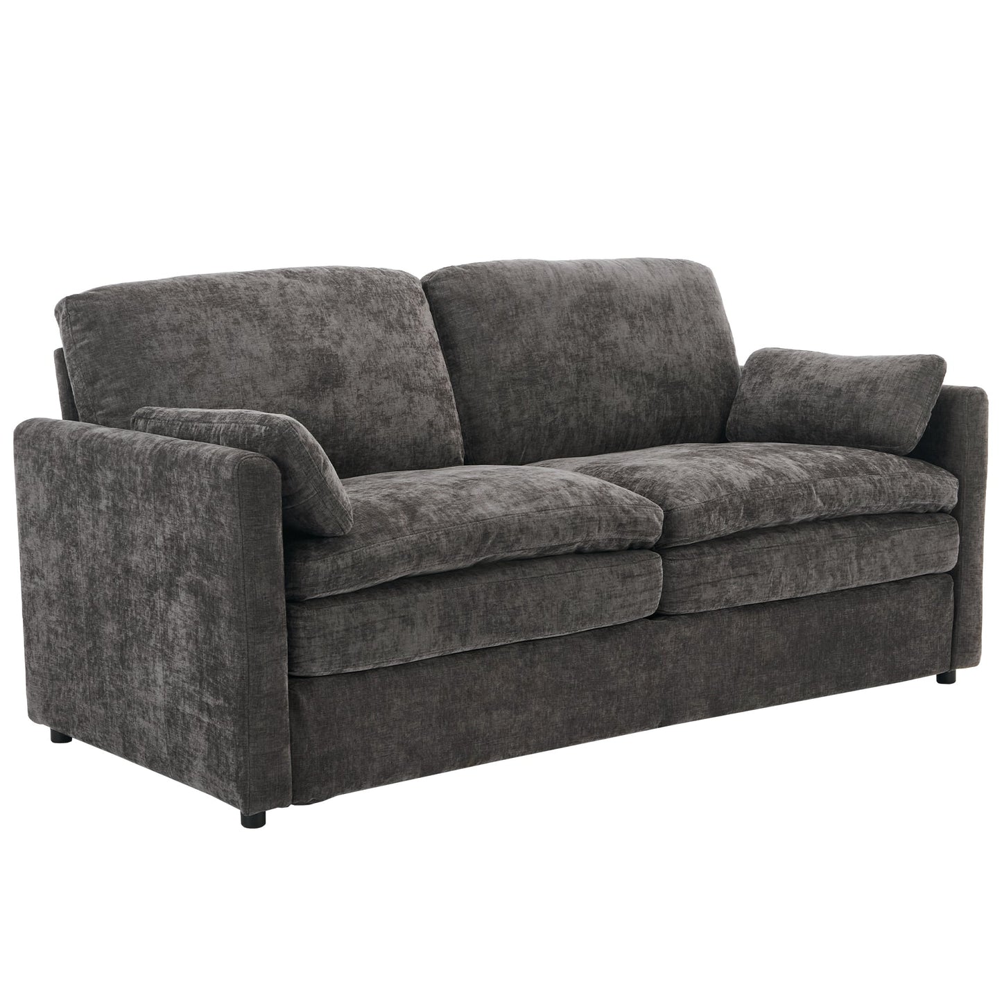 68.1' Cozy Upholstered Loveseat Sofa Oversized Comfy Comfy Cloud Sofa Double Cushion Loveseat Sofa Plush Cushion Sofa Couch for Living Room, Grey