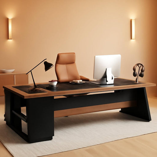 78 Inch Executive Desk Featuring Ample Storage Cabinets