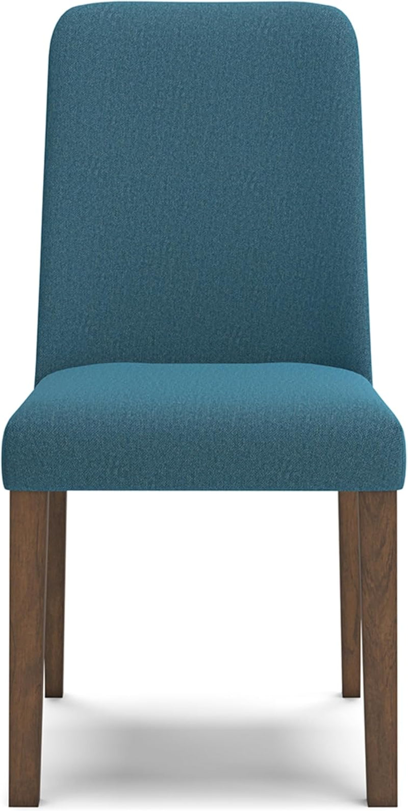 Upholstered Side Chair Set Blue And Brown Foam Cushioned