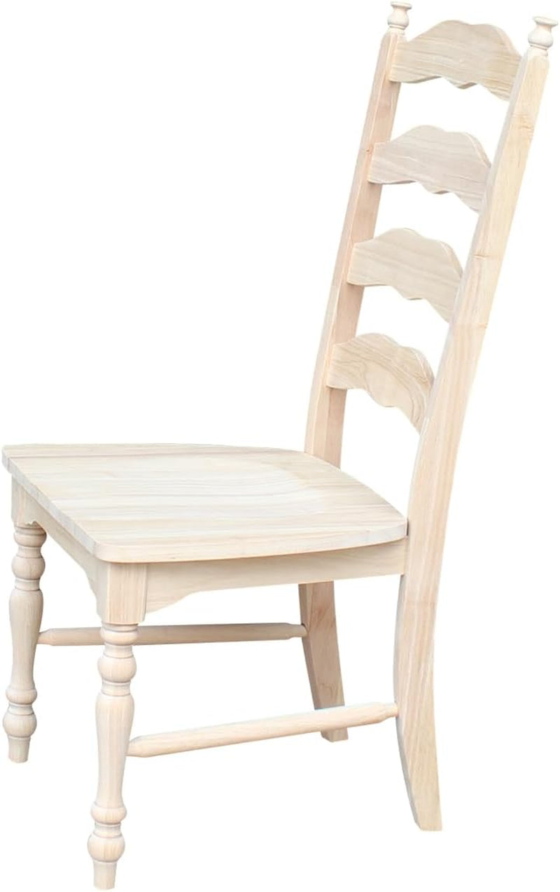 Set Of 2 Maine Ladderback Dining Chairs Unfinished Parawood