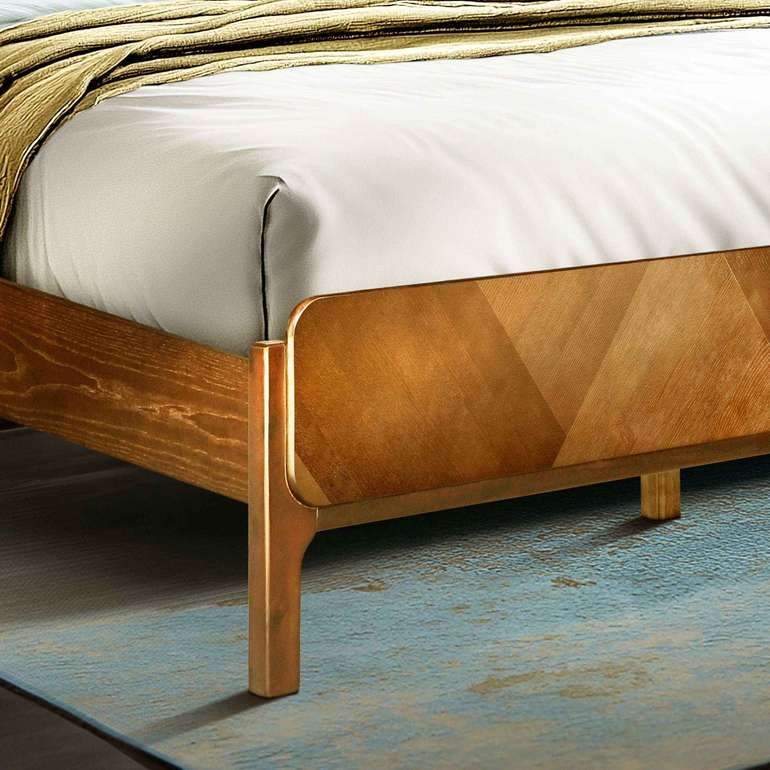 Rorns Bifrost Platform Bed Frame With Headboard for Modern Bedrooms