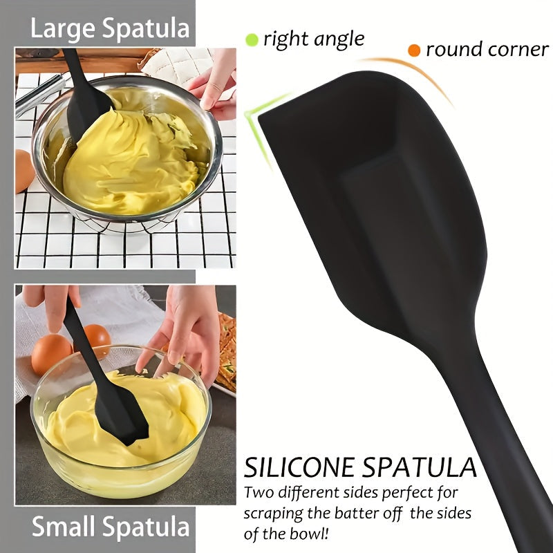 6Piece HeatResistant Silicone Spatula Baking Tool Set