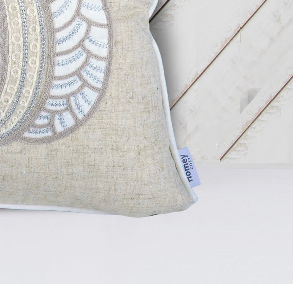 Lace Embroidered Pumpkin Throw Pillow