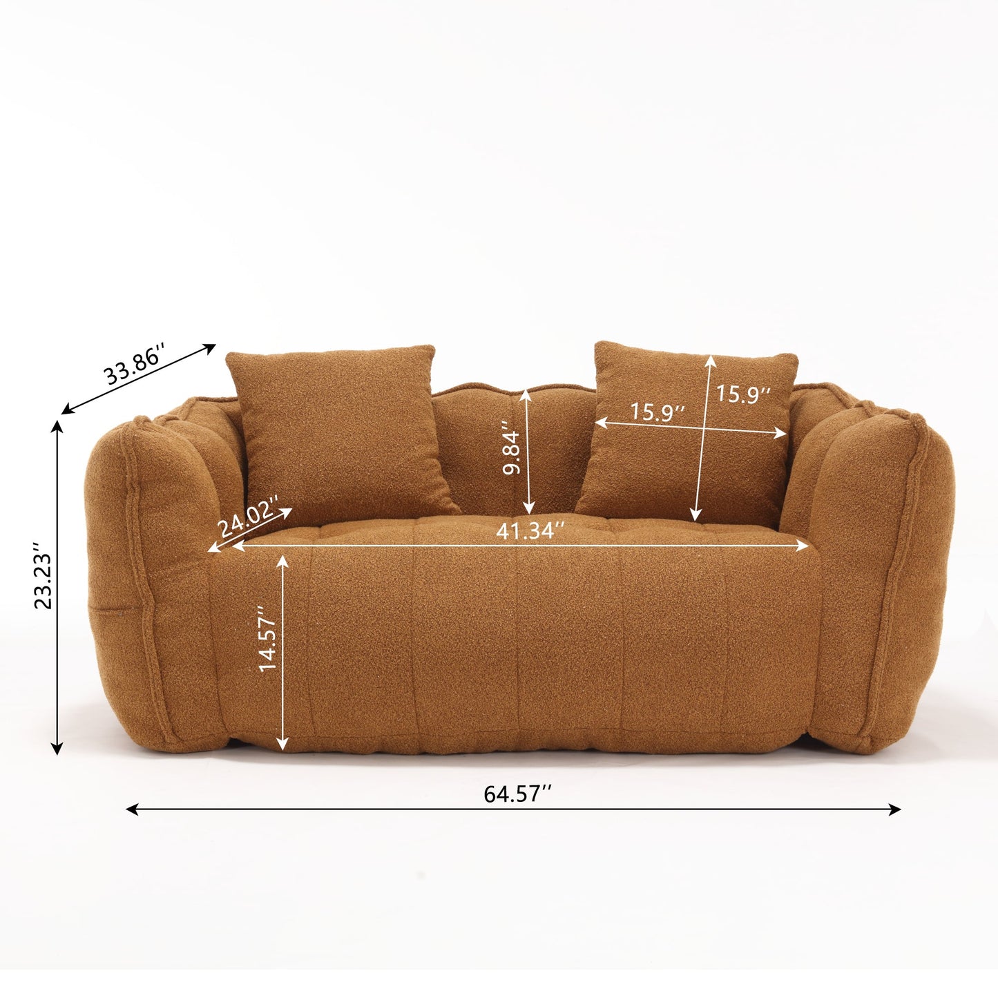 Cozy Beanbag Chair with High Resilience Foam Core