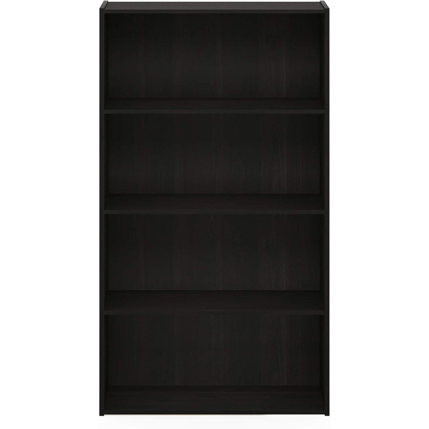 Espresso Four Tier Bookcase Bookshelf Storage Shelves