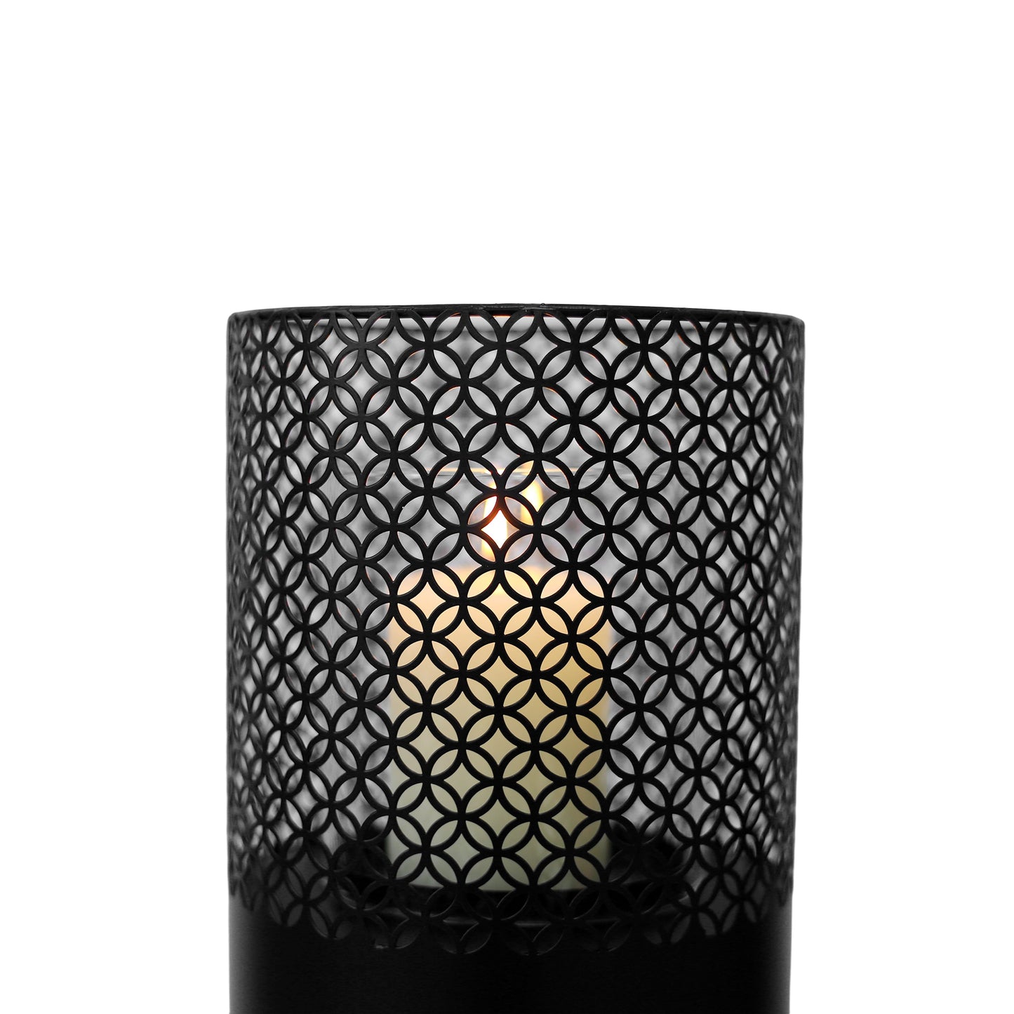 Lantern Column, Set of 2, Decorative Column for Garden in  Industrial Design, Lantern for Outdoor and Indoor, Lantern Including Candles, Oriental, 37 1/2+ 29 1/2 in