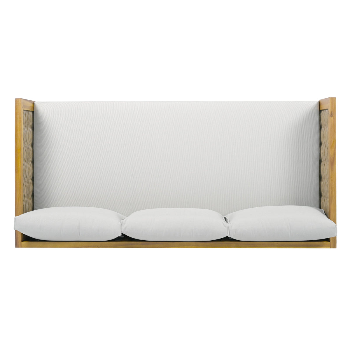 Claremont 3 Seater Daybed With Rattan Arms (Light)