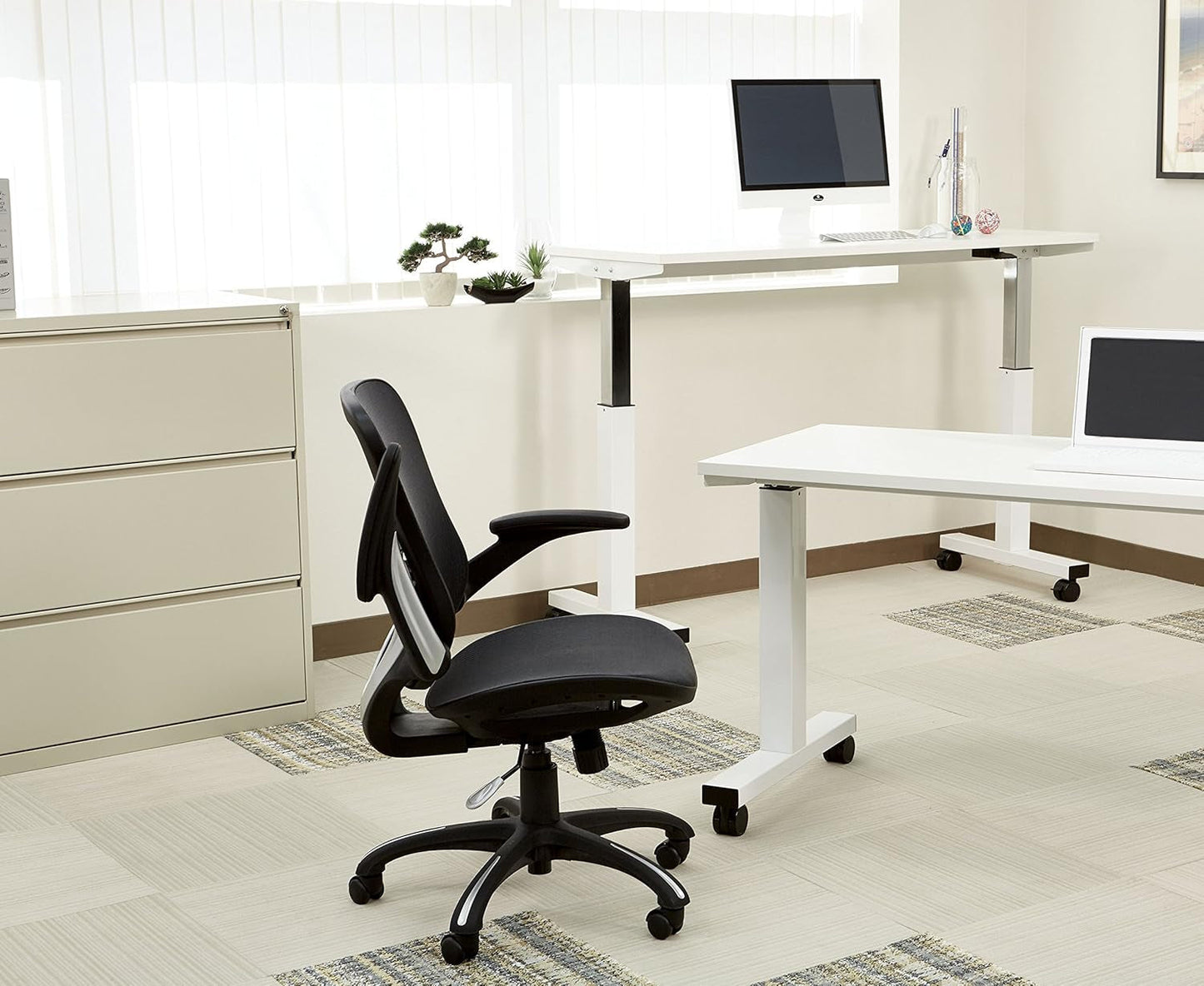 Riley Ventilated Manager's Office Desk Chair With Black Mesh