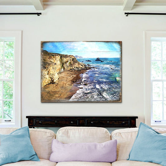 Beach Wood Wooden Coastal Wall Art by Nature Wonders - Coastal Sea-Life Decor - 95272B