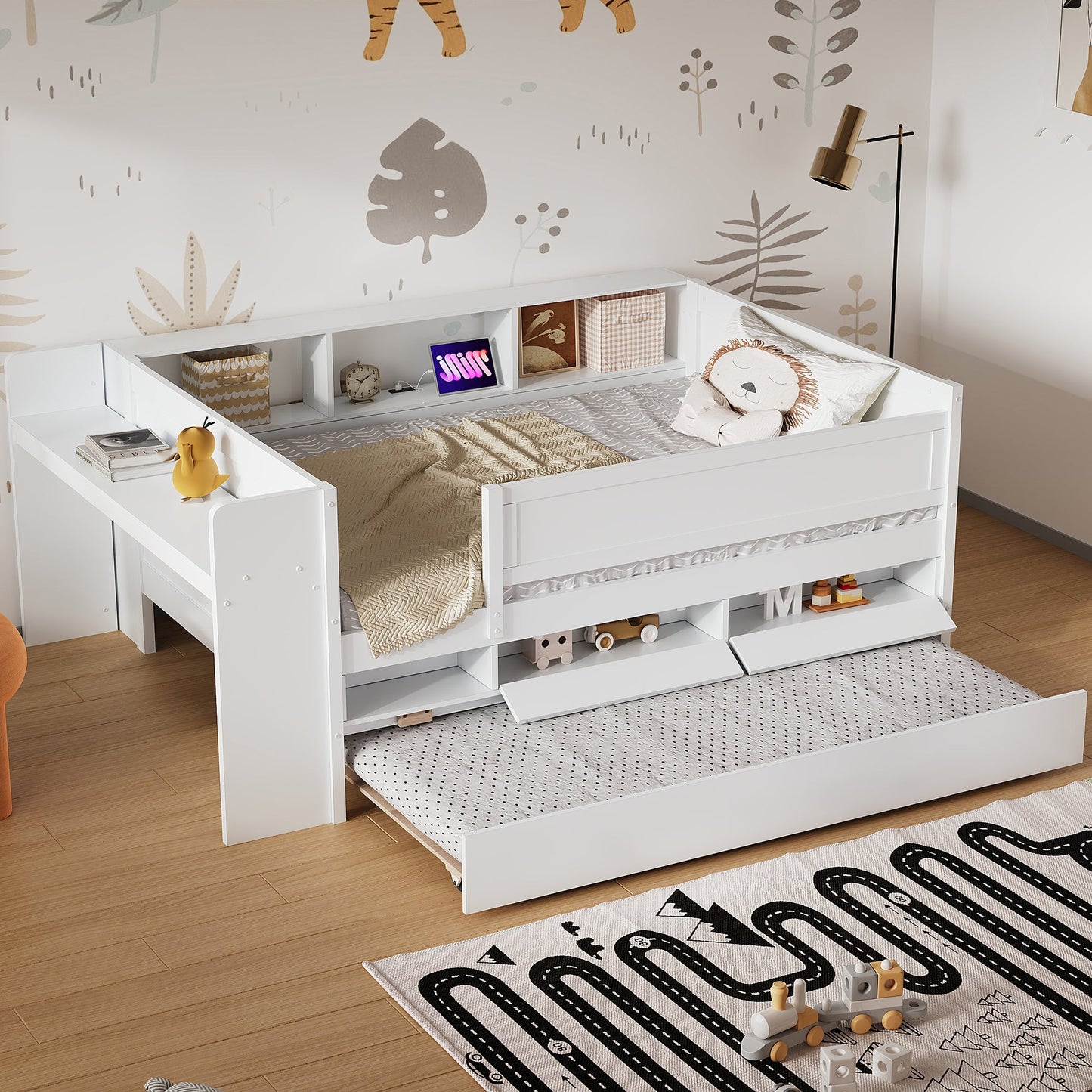 Multi-Functional Twin Daybed with Drawers and Trundle