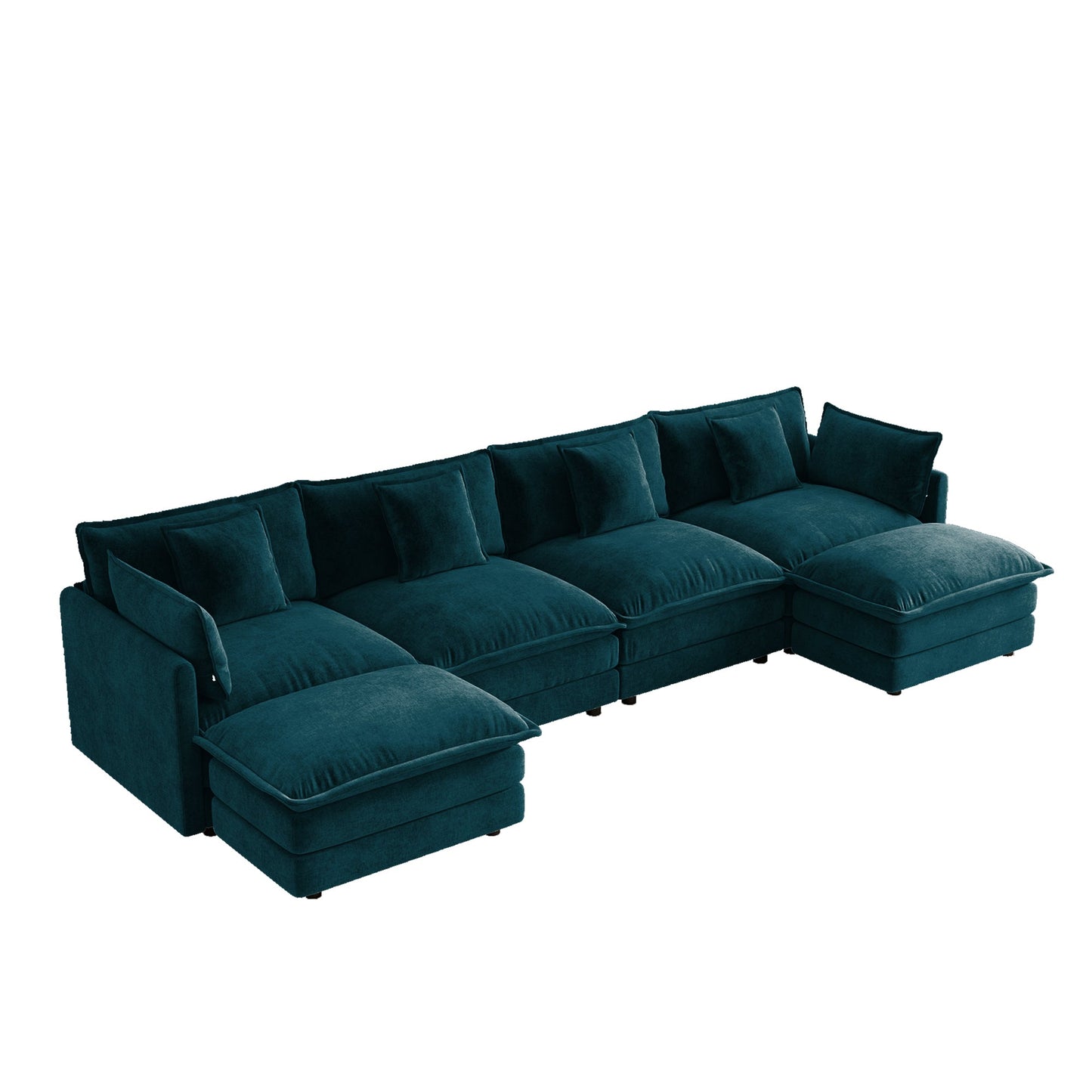 Oversized U Shape Sofa with 2 Ottomans