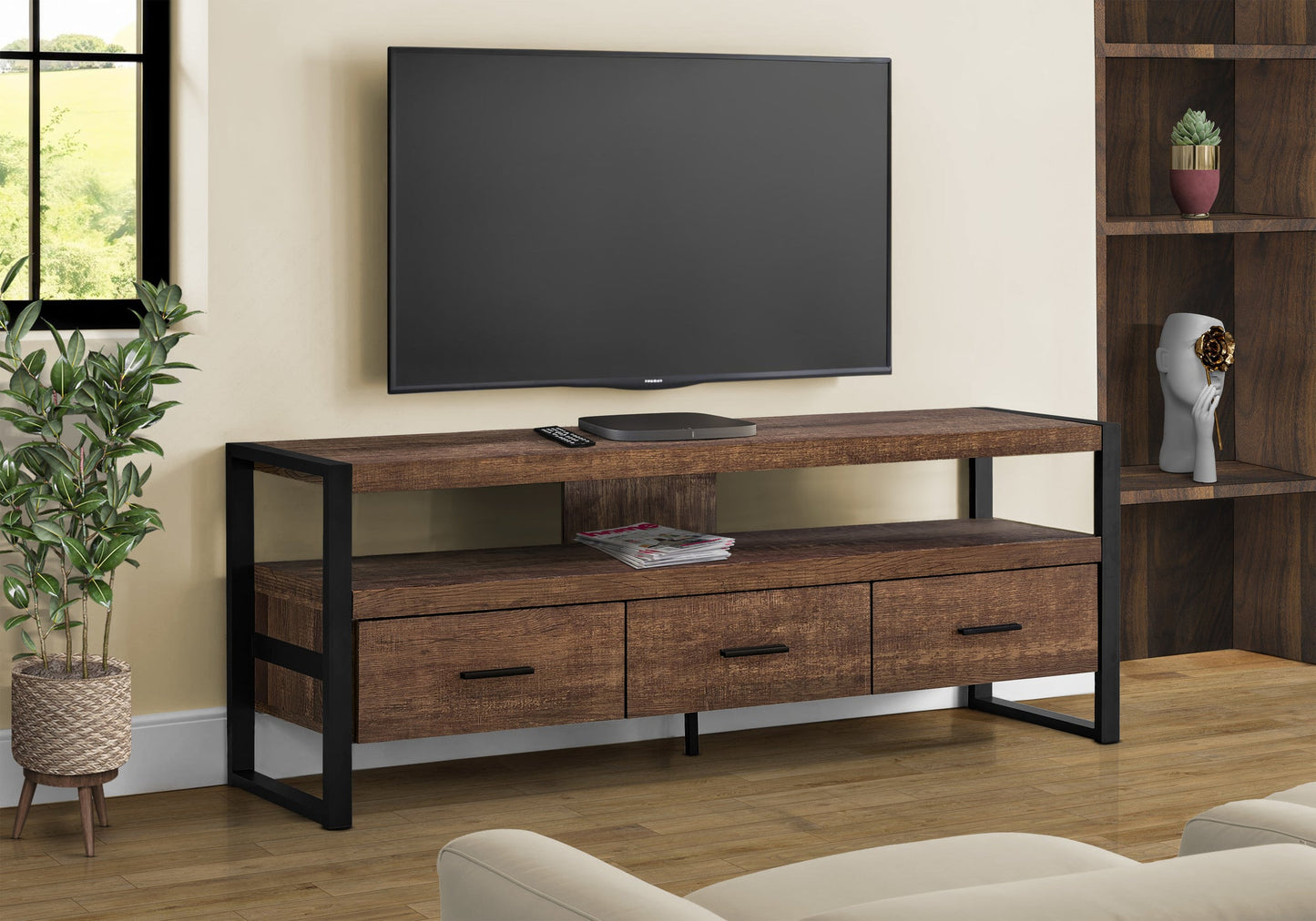 60 Inch TV Stand Console with Media Storage Drawers