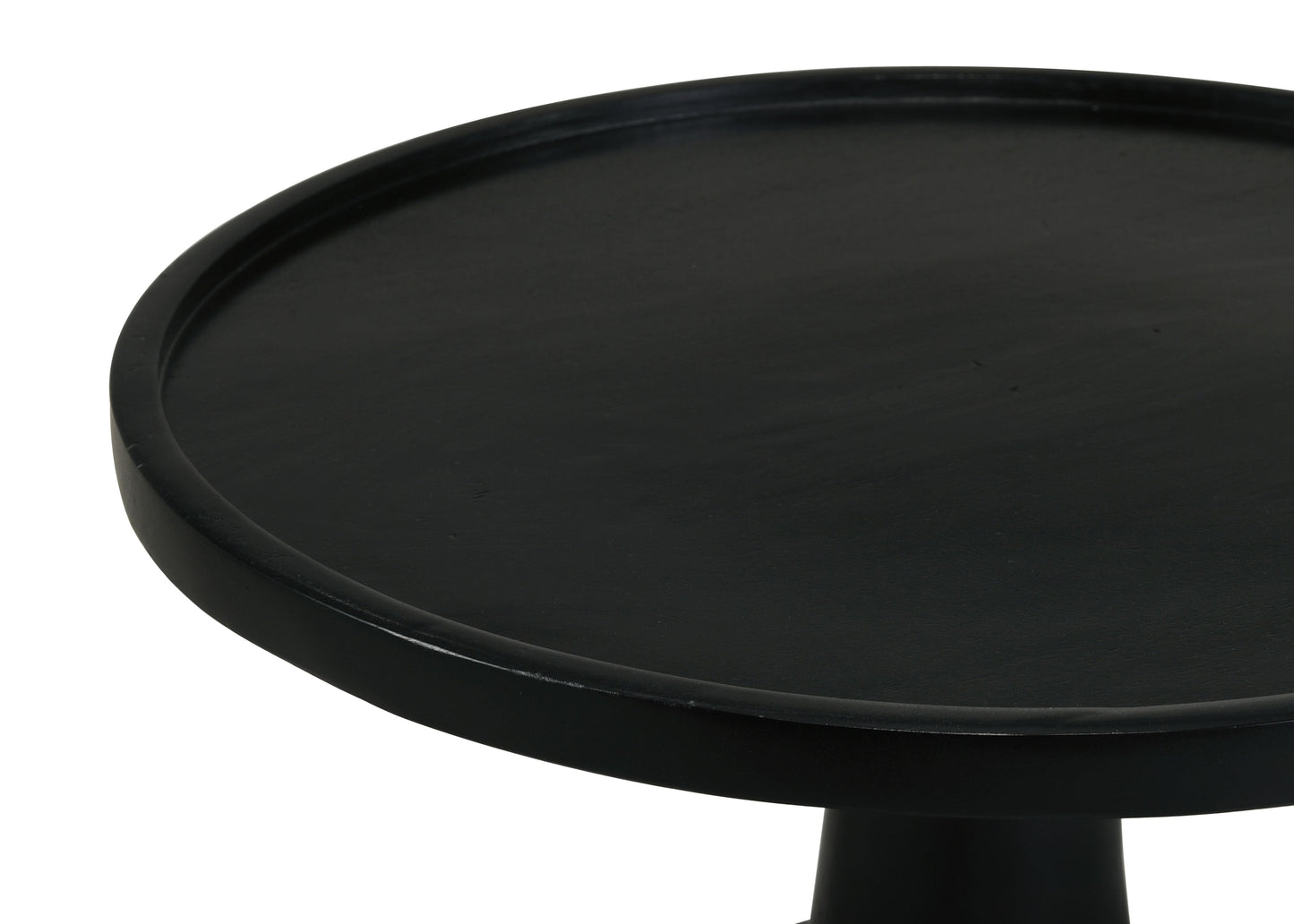 Black Stain Pedestal Accent Table