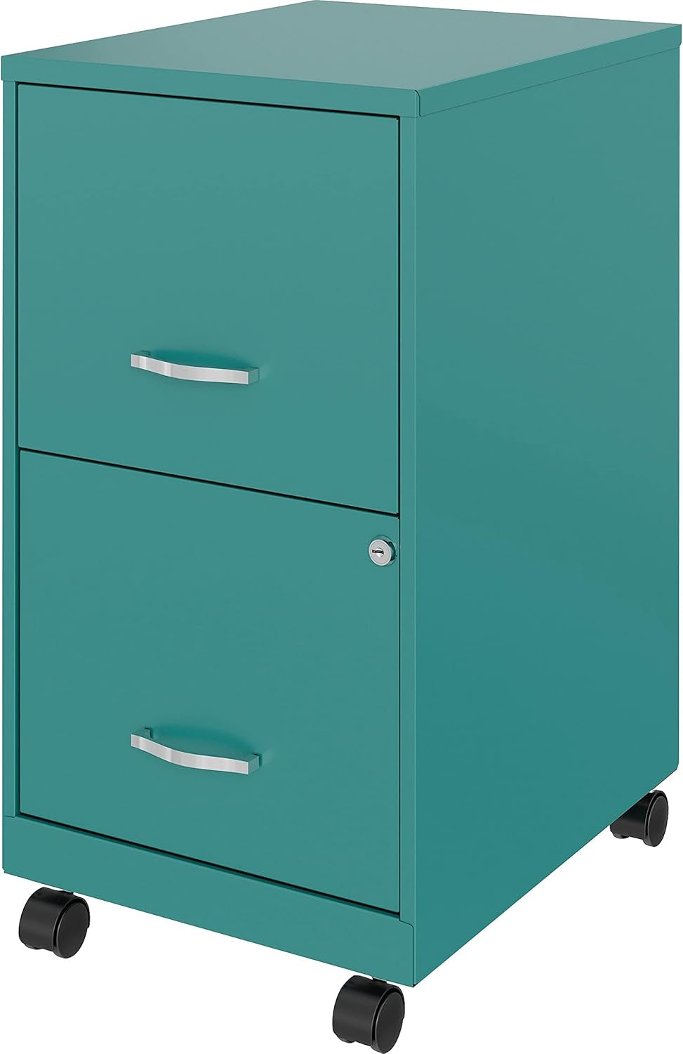 Teal LYS SOHO File Mobile Cabinet Locking Drawers 18 Inch